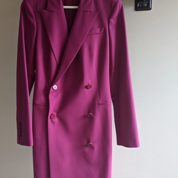 ! SOLD! Theory Pink Wool  blend Blazer - Picture 3 of 7